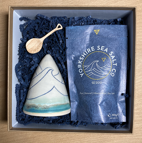 Yorkshire Sea Salt Pyramid Salt Cellar Gift Box Inside