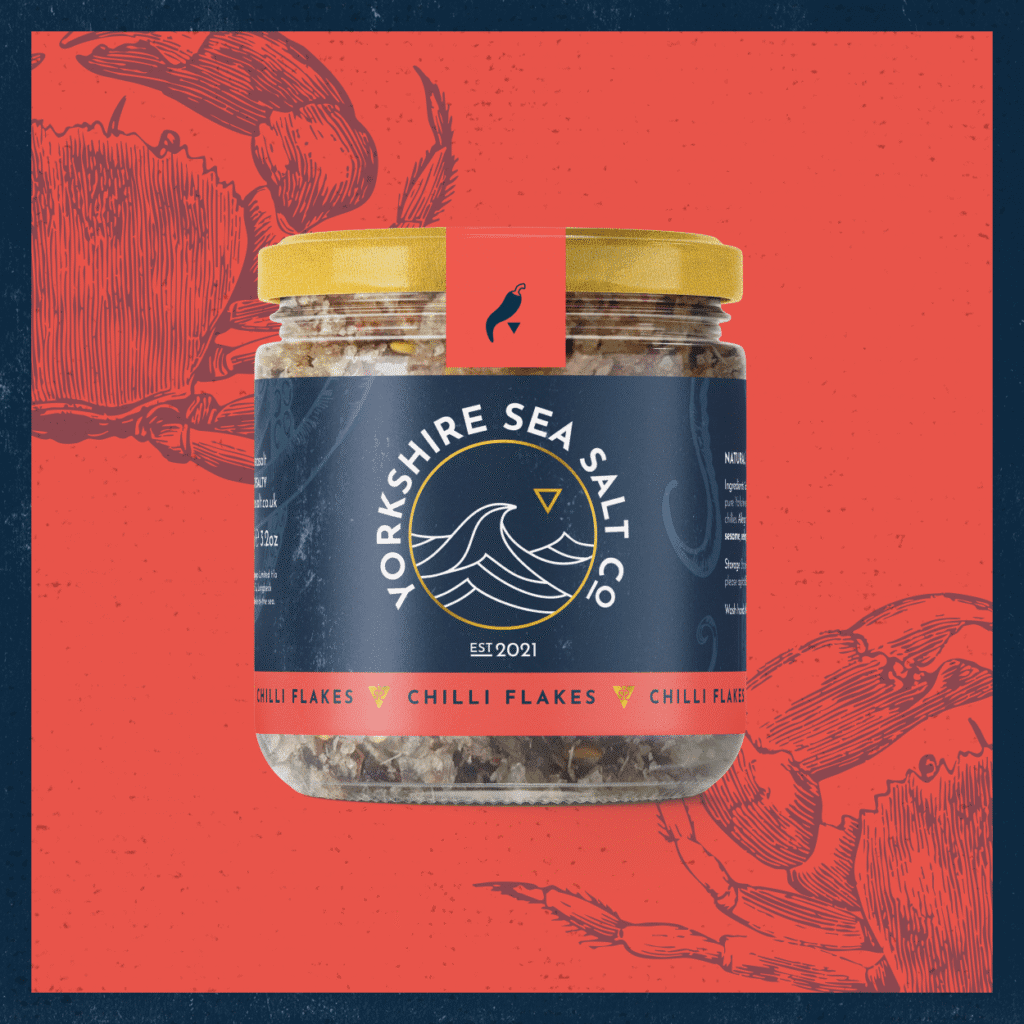 image of Chilli Infused Sea Salt Jar Crab Yorkshire Sea Salt Co.