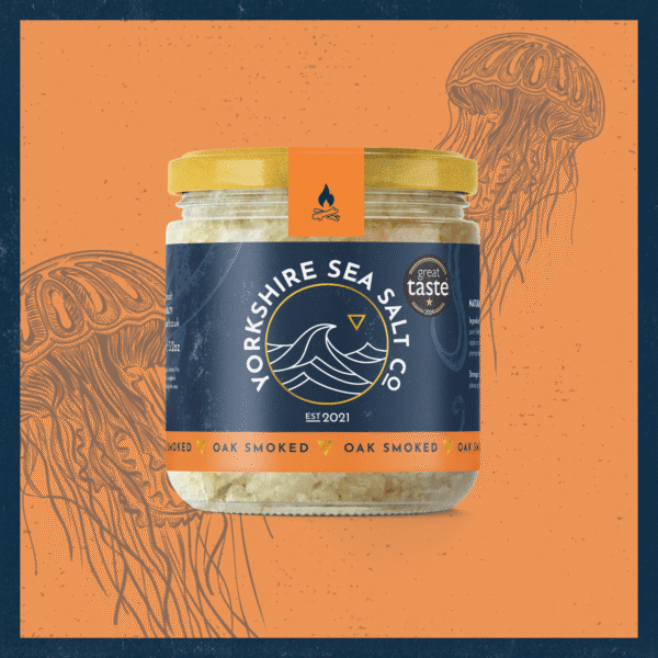 Oak Smoked Jar Jelly Fish Yorkshire Sea Salt Co. image of Oak Smoked Jar Jelly Fish Yorkshire Sea Salt Co.
