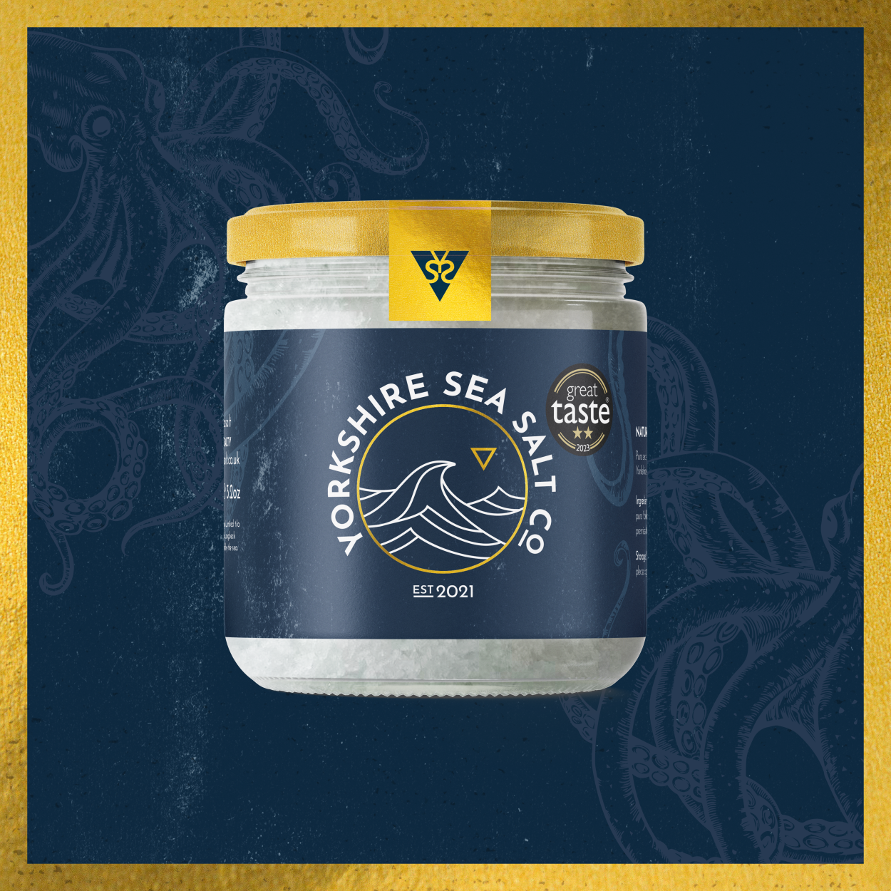 image of Yorkshire Sea Salt Jar Octopus Yorkshire Sea Salt Co.